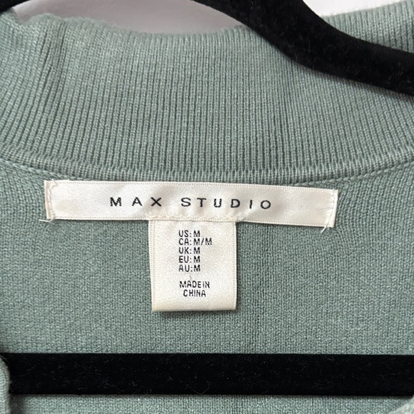 Max Studio Soft Green Pullover with Collar - Picture 2 of 4